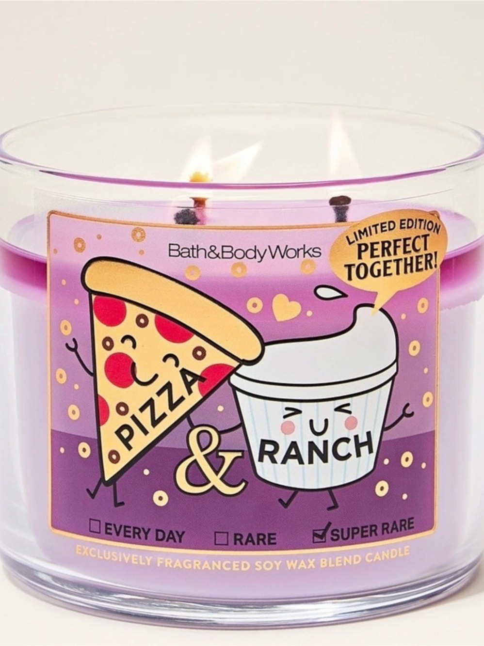 Bath & Body Works Pizza & Ranch 3-Wick Candle